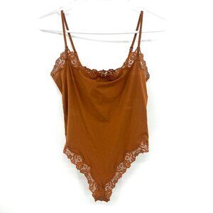 SKIMS Everybody Lace Trim Body Suit in Cheyenne Women's Medium